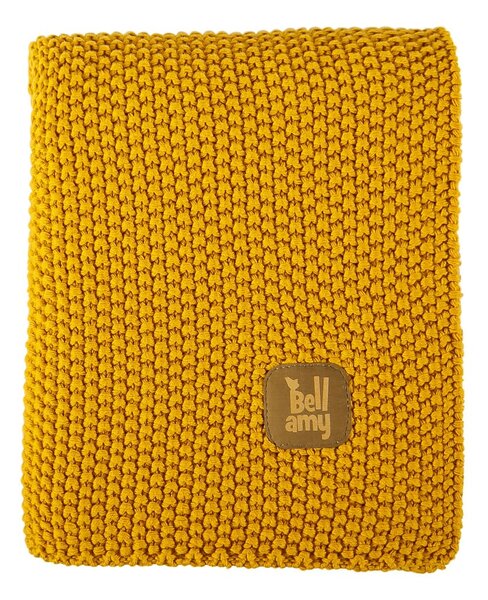 Žlutá bavlněná dětská deka 100x80 cm Honey - BELLAMY