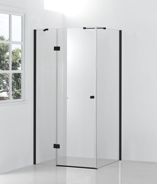 Hagser Gisa sprchový kout 100x80 cm obdélníkový černá matný/průhledné sklo HGR16000020