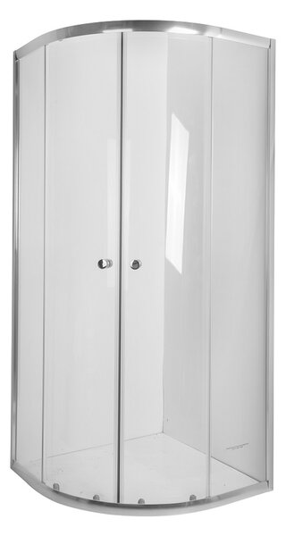 Invena Vitoria sprchový kout 80x80 cm půlkulatá chrom lesk/průhledné sklo AK-49-185