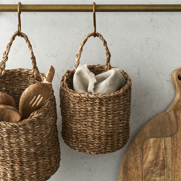 Závěsný úložný košík Brading Sea grass 15 cm