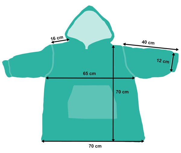 4Home Beránková mikina mikroplyš svíticí Dino, uni S - dětské