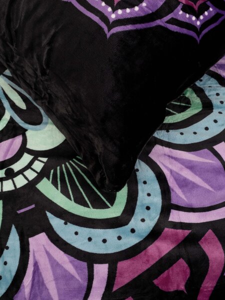Povlečení mikroplyš Exclusive – Mandala fialová