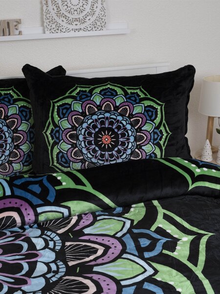Povlečení mikroplyš Exclusive – Mandala zelená