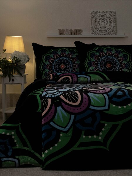 Povlečení mikroplyš Exclusive – Mandala zelená