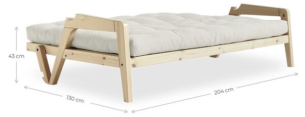 Béžová manšestrová rozkládací pohovka 204 cm Grab - Karup Design