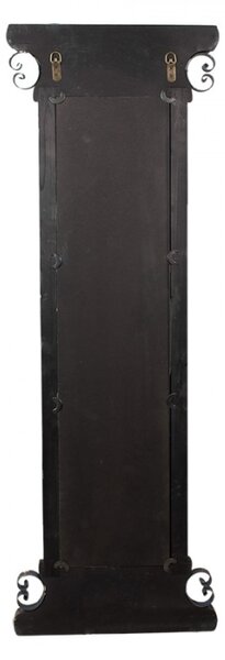 Modro-hnědé antik dřevěné nástěnné zrcadlo Mariele – 45x4x131 cm
