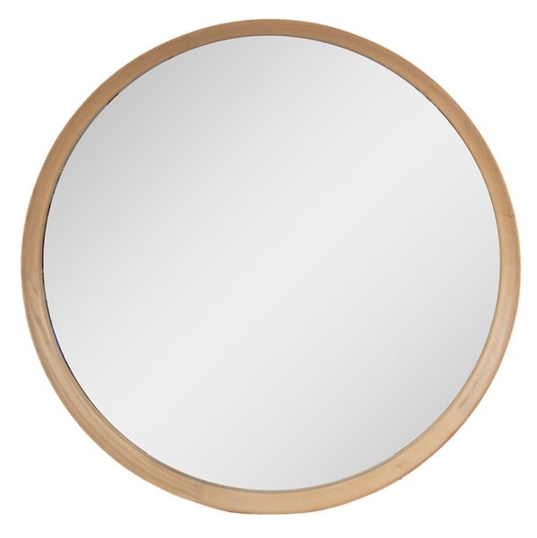 Hnědé kulaté nástěnné zrcadlo Gerard – 80x8 cm