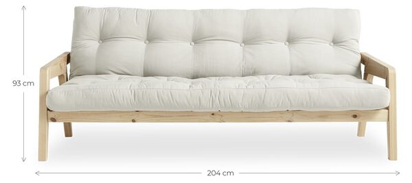 Béžová manšestrová rozkládací pohovka 204 cm Grab - Karup Design