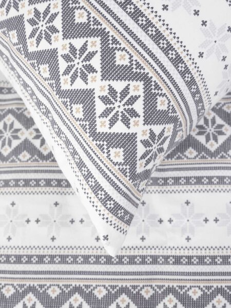 Francouzské flanelové povlečení - Winter šedé