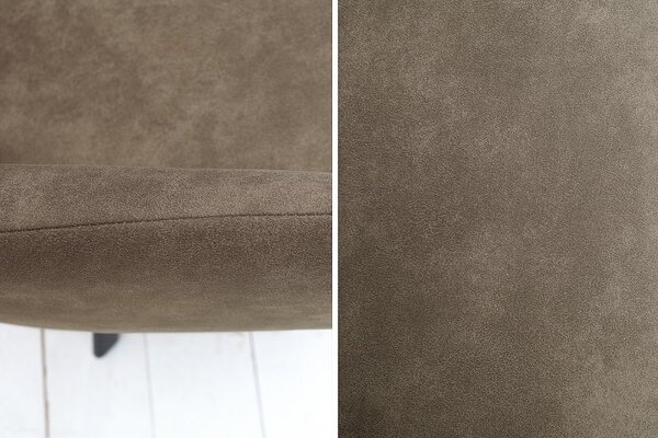 2SET jídelní židle LUCCA taupe hnědá mikrovlákno Nábytek | Jídelní prostory | Jídelní židle | Křesložidle