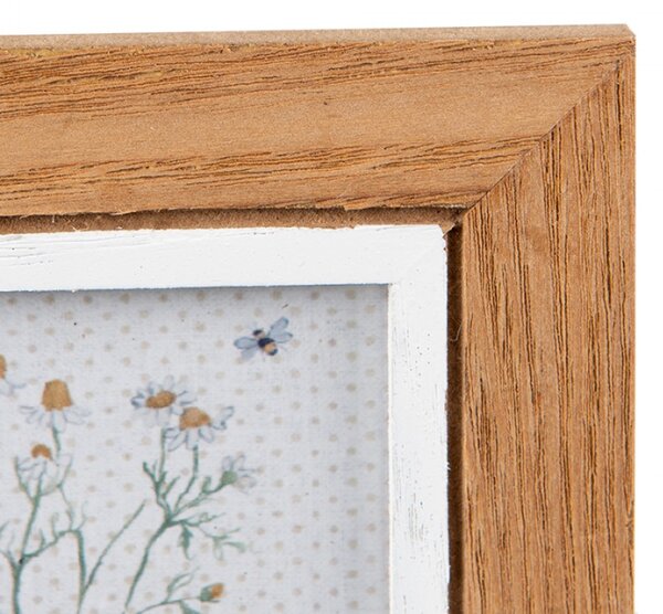 Hnědo-bílý fotorámeček – 7x10 cm