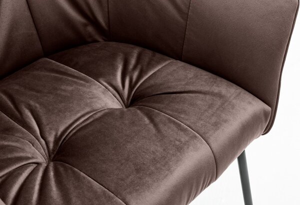 2SET jídelní židle LOFT X taupe hnědá samet Nábytek | Jídelní prostory | Jídelní židle | Křesložidle