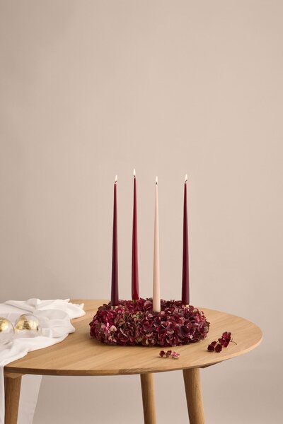 Svíčka Taper 32 cm – 44 Deep Wine Matt – set 2 ks