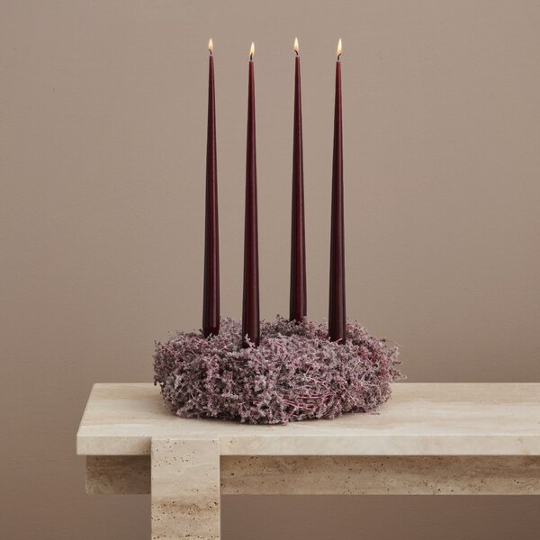 Svíčka Taper 32 cm – 44 Deep Wine Matt – set 2 ks