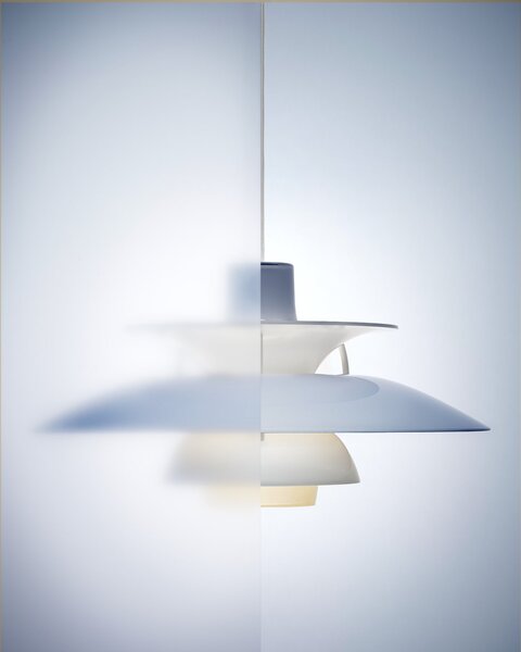 Závěsná lampa PH 5 Ø320 Opal Pale Blue