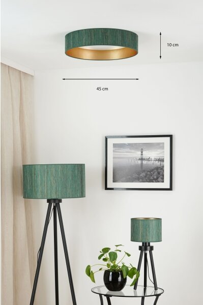 Brilagi - LED Stropní svítidlo BOSTON ROLLER LED/24W/230V pr. 45 cm zelená/zlatá
