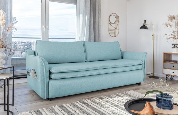 Světle modrá rozkládací pohovka Miuform Charming Charlie