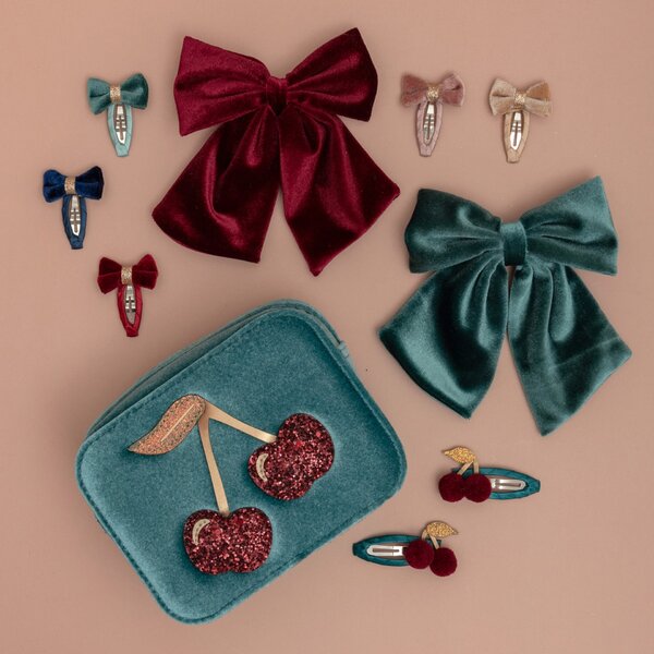 Sametová mašle do vlasů Velvet Agnes Bows – set 2 ks