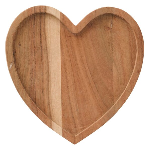 Dřevěný tácek Heart Acacia