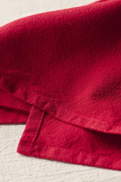 Bavlněný ubrousek Elin Plain Red 40 × 40 cm