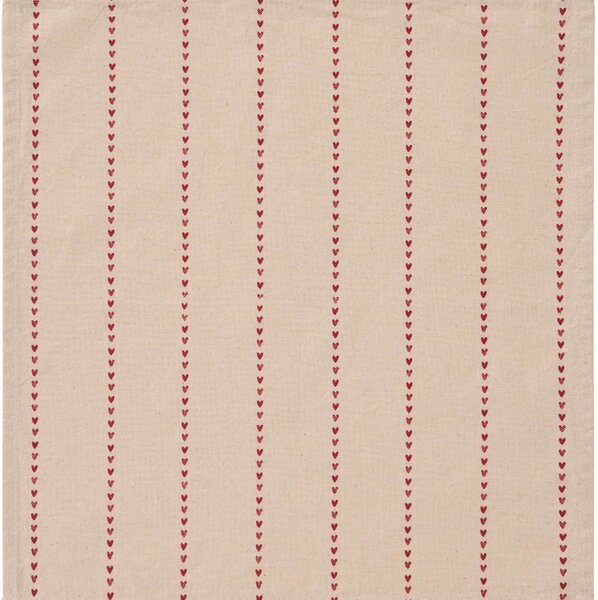 Bavlněný ubrousek Valentina Red Hearts 40 × 40 cm