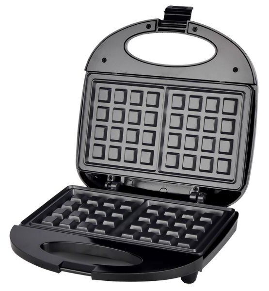 Vaflovač na 2 klasické vafle 9,5x10cm, 1000W, černý