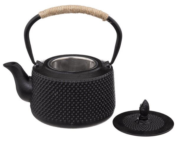 Konvice na čaj FLORA, litina, 1L, černá