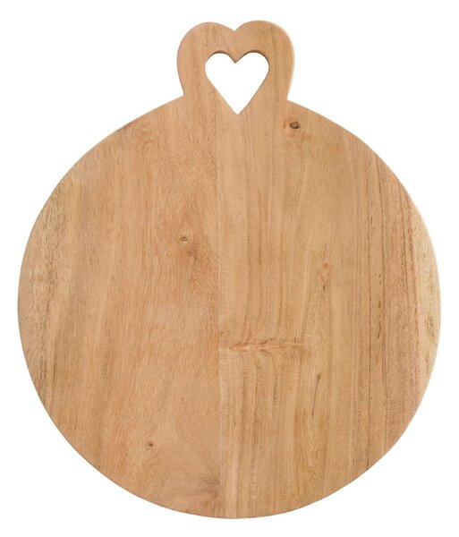 Dřevěné prkénko Heart/Round Ø 25 cm