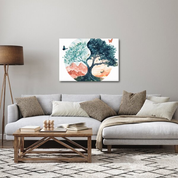 Obraz - Akvarelový strom plný života (70x50 cm)