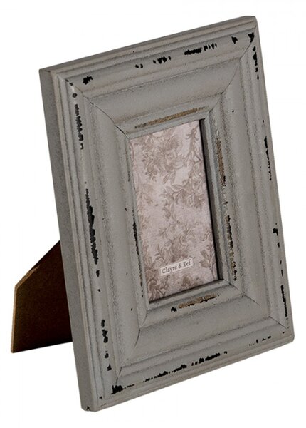 Šedý dřevěný fotorámeček – 5x7 cm