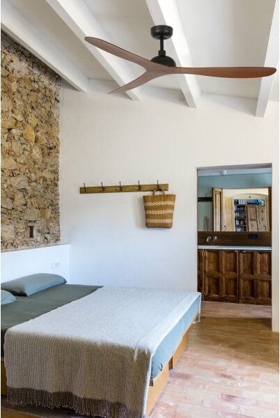 FARO 33447WT - Stropní ventilátor GOTLAND L hnědá/černá pr. 132 cm WT + DO