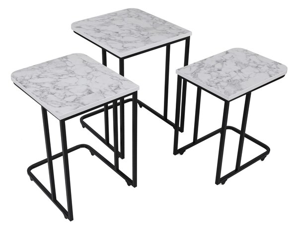 ASIR Set konferenčních stolků CE METAL bílý černý