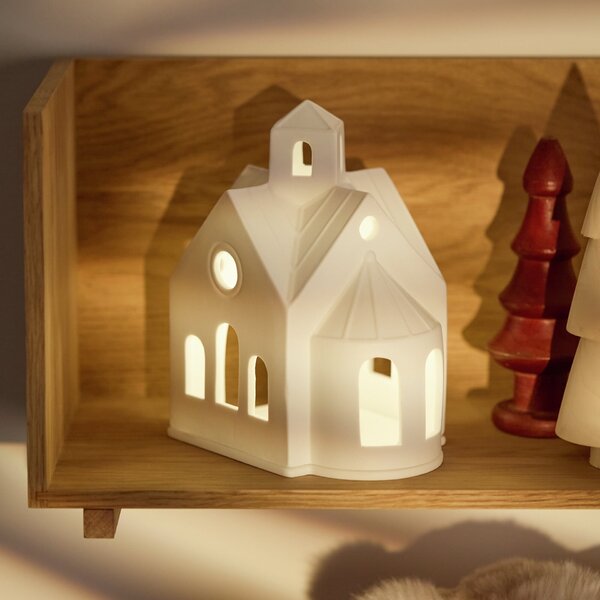 Porcelánový svícen domeček Mountain Chapel