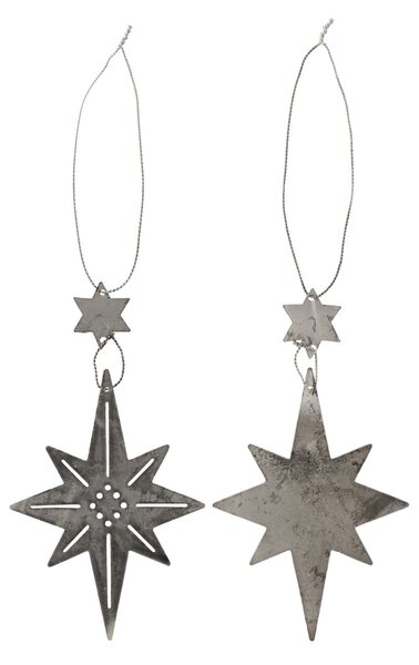 Závěsná dekorace Star Oblong – set 2 ks