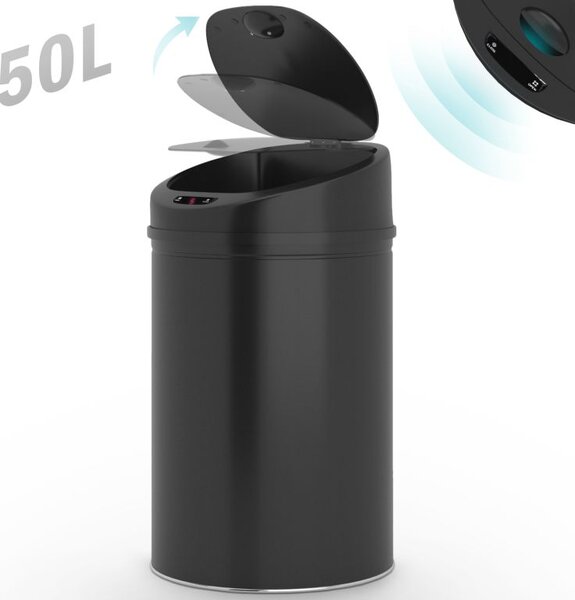 Jago automatický odpadkový koš, 50 L, černý
