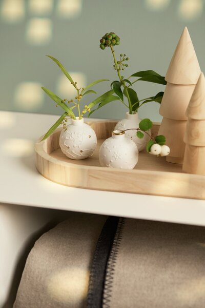 Porcelánová vánoční váza Bulb – set 3 ks