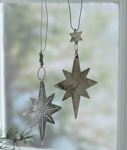 Závěsná dekorace Star Oblong – set 2 ks