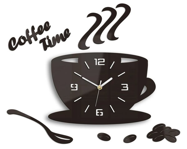 ModernClock Nástěnné hodiny Kaffé wenge