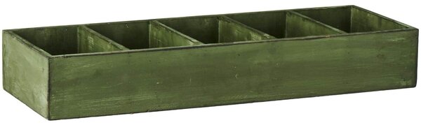 Dřevěný úložný box Green – 5 přihrádek