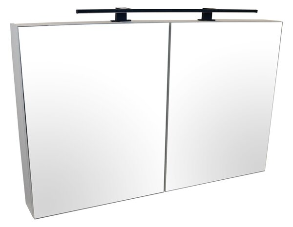 Zrcadlová skříňka s LED osvětlením Trek W 120 ZS LED Černá | A-Interiéry