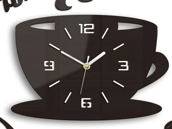 ModernClock Nástěnné hodiny Kaffé wenge