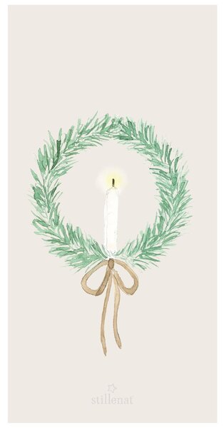 Papírové ubrousky Wreath with Candle – 16 ks