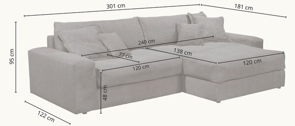 ROHOVÁ ROZKLÁDACÍ POHOVKA, textil, antracitová P & B - Online Only sedačky, Online Only