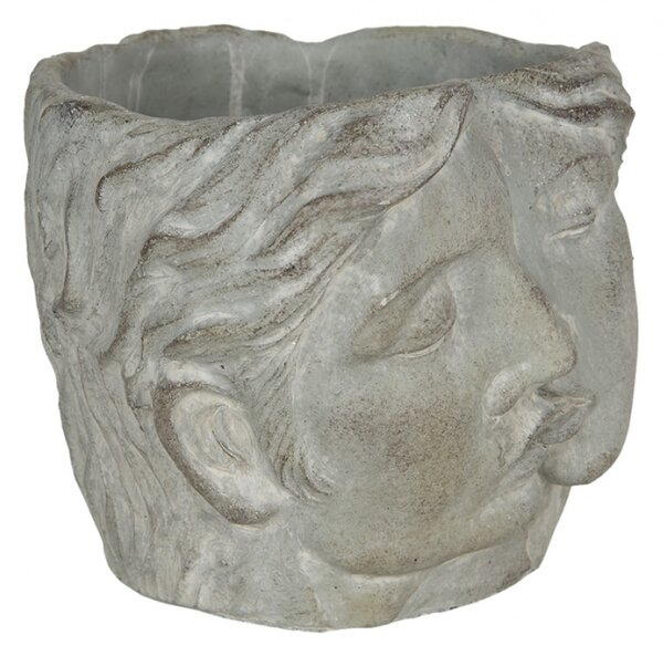 Květináč v designu propojených tváří Aline – 16x14x13 cm