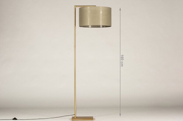 Stojací designová lampa Pallas Gold and Taupe (LMD)