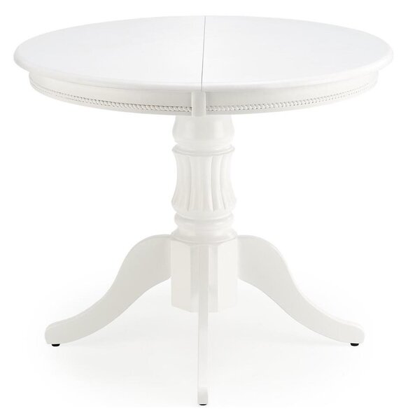 Rozkládací jídelní stůl WILLIAM 90/124 cm bílá
