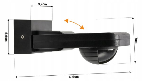 ECOLIGHT PIR pohybový senzor IP65 - 1000W - 360° - Černý