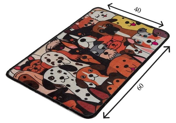Koupelnová předložka 60x40 cm Dogs - Foutastic