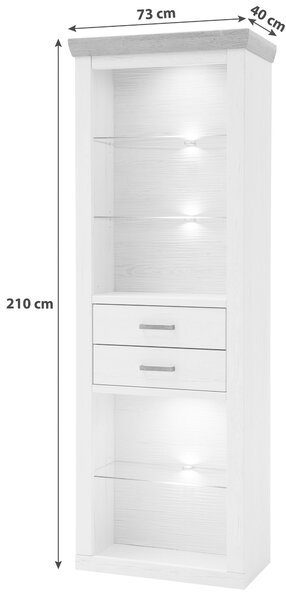 REGÁL, 73/210/40 cm Livetastic - Online Only obývací stěny, Online Only