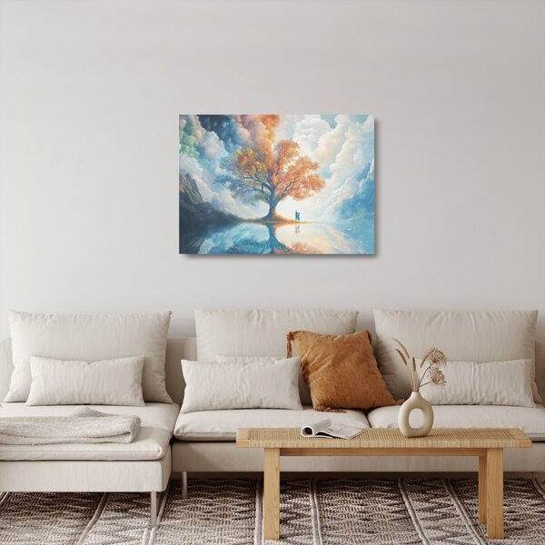 Skleněný obraz - Strom života a lásky (70x50 cm)